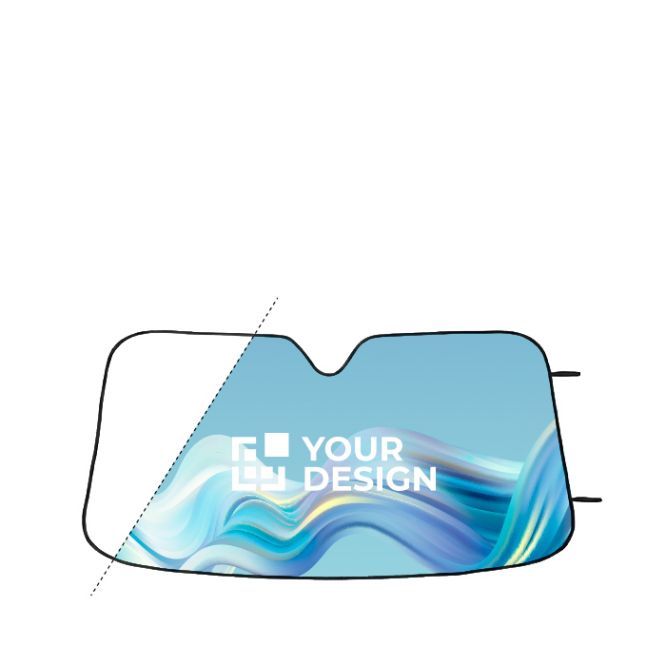 Parasol de coche custom made con 2 ventosas transparentes
