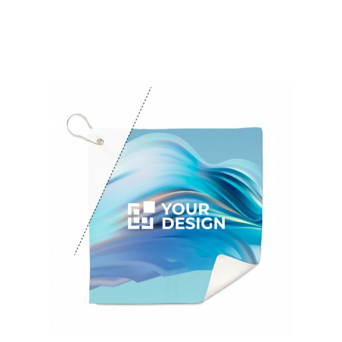 Toalla golf hecha a medida poliéster y algodón con gancho para colgar