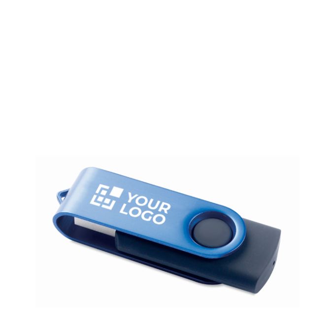 Memoria USB hecha a medida con carcasa giratoria de metal techmate