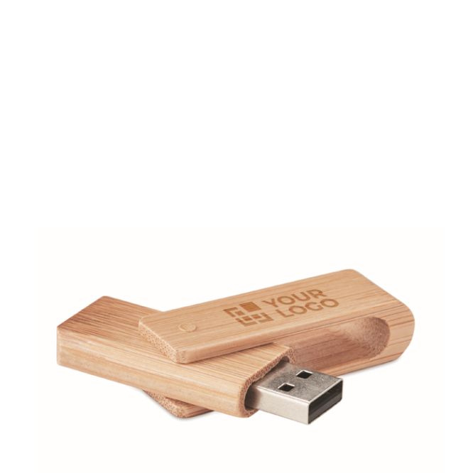 Memoria USB hecha a medida hecha completamente de madera