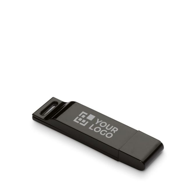 Memoria USB plana hecha a medida con tapa protectora a juego
