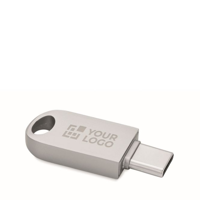 Memoria USB tipo C hecha a medida en tamaño pequeño de zinc
