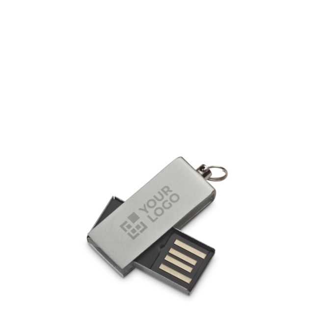 USB hecho a medida de aluminio con clip giratorio de color