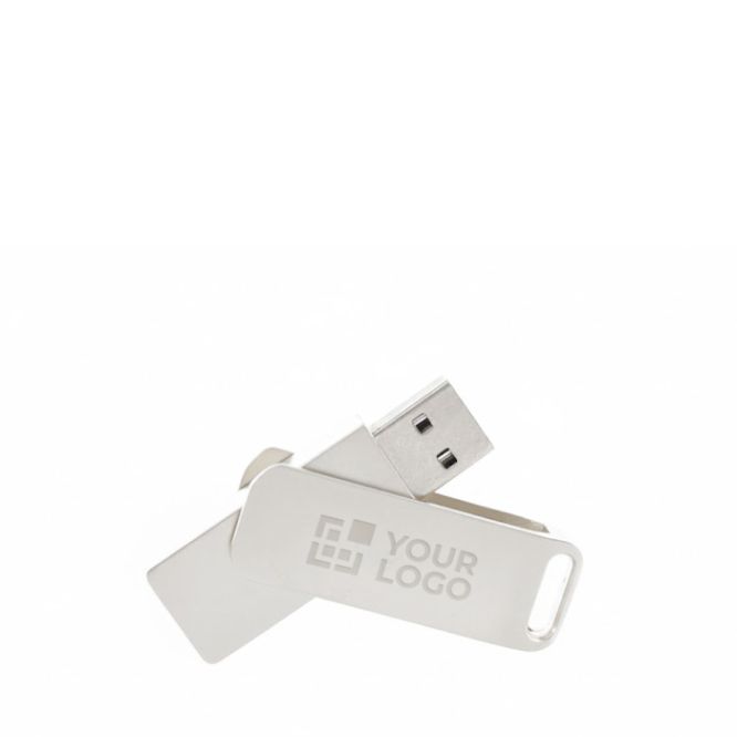 Memoria USB hecha a medida con cuerpo y clip hechos de metal