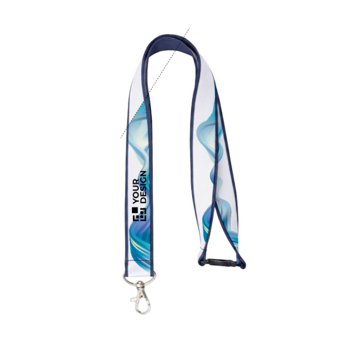 Lanyard de doble capa custom made con cierre de seguridad hecho en EU