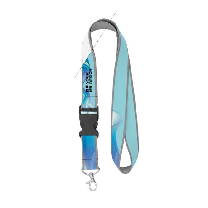 Lanyard de doble capa a todo color custom made hecho en Europa