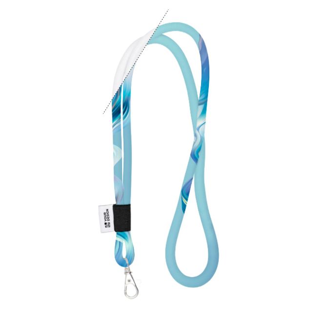 Lanyard tubular impreso a todo color custom made hecho en Europa