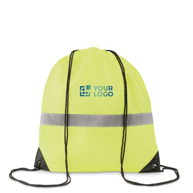 Mochilas de cuerdas personalizadas reflectante vista principal