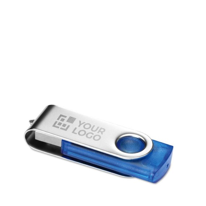 USB de merchandising con cuerpo transparente de color