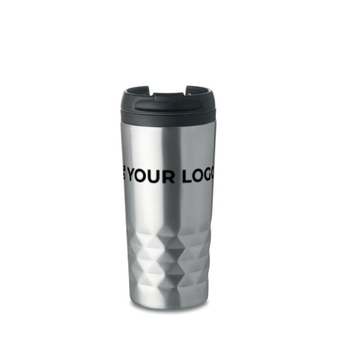 Taza termo personalizada geométrica vista principal
