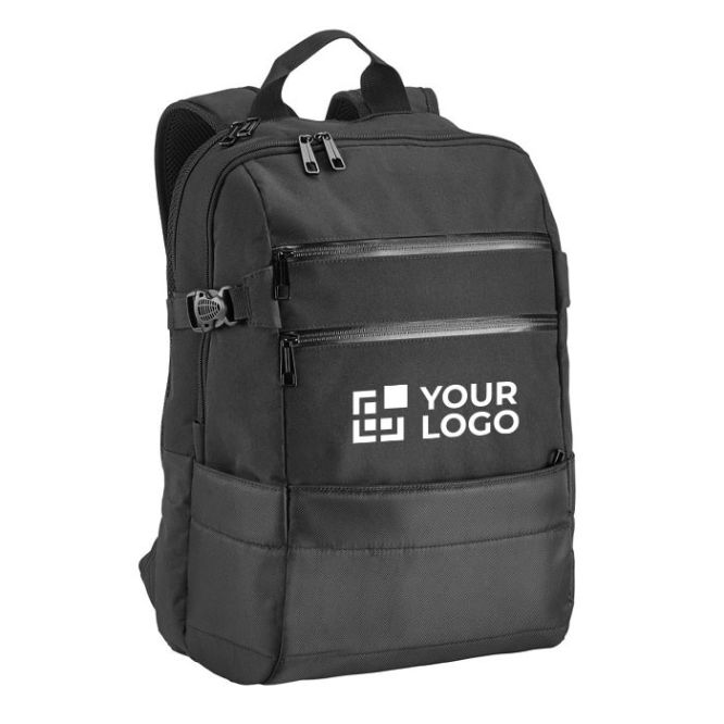 Mochila para ordenador corporativa con multitud de bolsillos acolchados 15,6'' de color negro