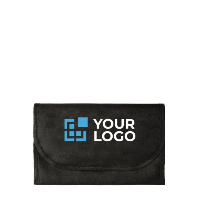 Bolsa neceser de viaje con compartimentos color negro