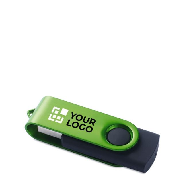 USB para merchandising 3.0 con clip giratorio de color y cuerpo en negro
