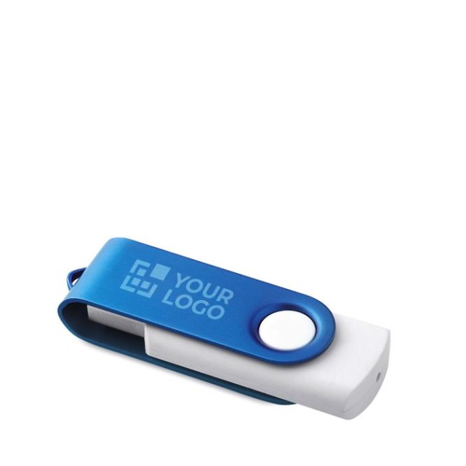 Pen drive personalizado 3.0 blanco con clip en color