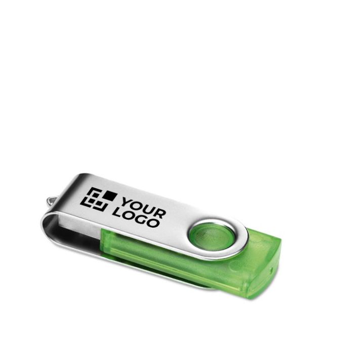 Memoria USB de color transparente versión 3.0 para eventos y oficinas