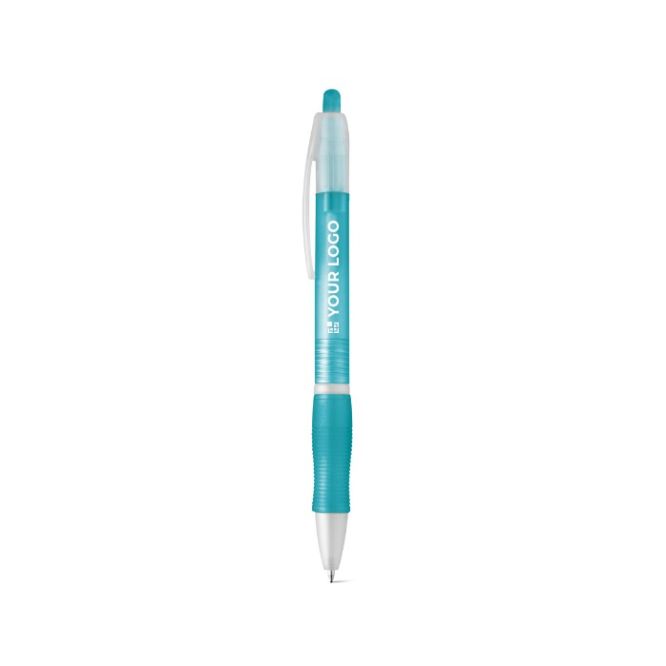 Bolis de plástico personalizados baratos en varios colores tinta azul