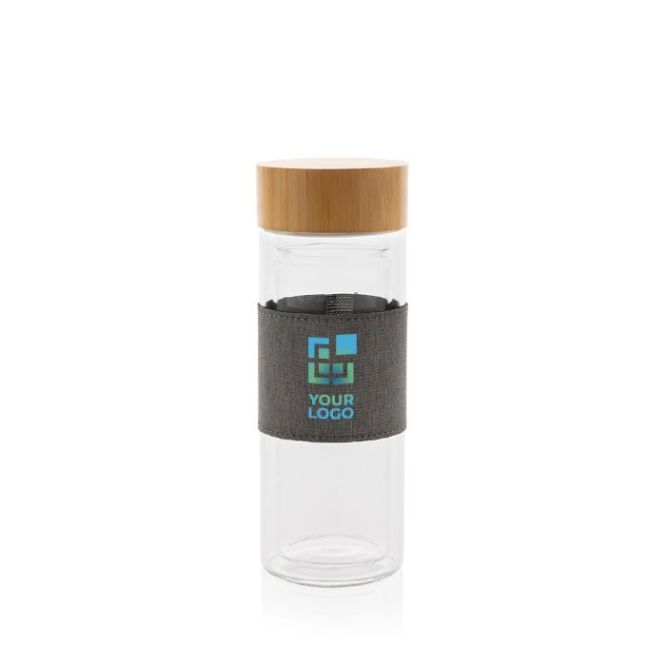 Botellas pequeñas de vidrio personalizadas color transparente