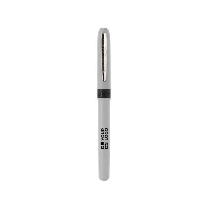 Bolígrafos de tinta secado rápido de color blanco con tinta negra con clip