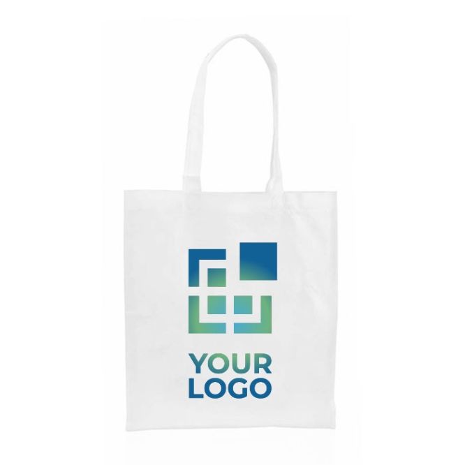 Bolsa non-woven para imprimir imagen a todo color 80 g/m2 de color blanco