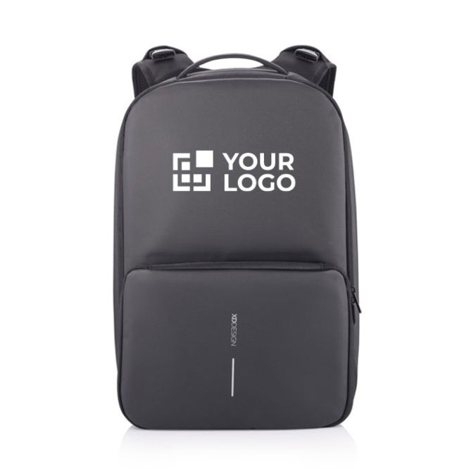 Mochila para el trabajo y gimnasio con RFID y antirrobo en color negro con puerto de carga USB