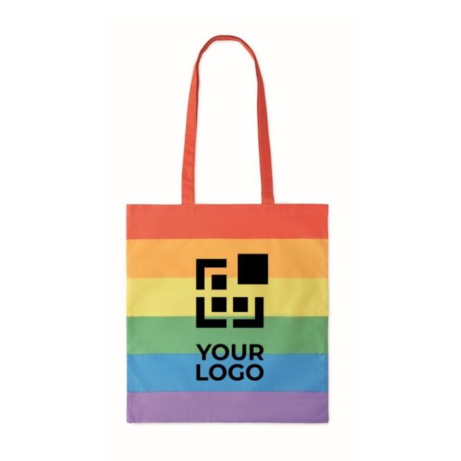 Bolsa de asas largas con arco iris 200 g/m2