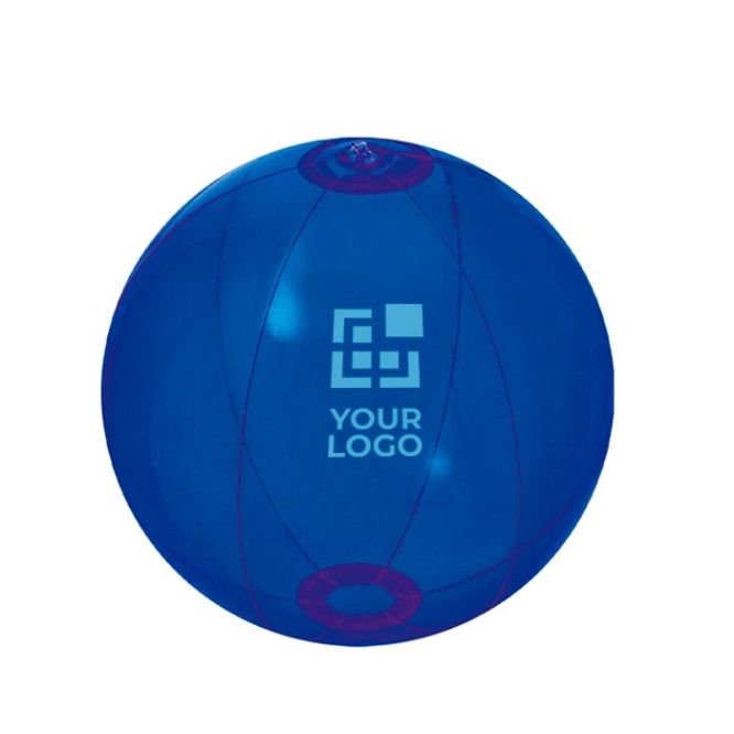 Pelota de playa de colores alegres vista principal