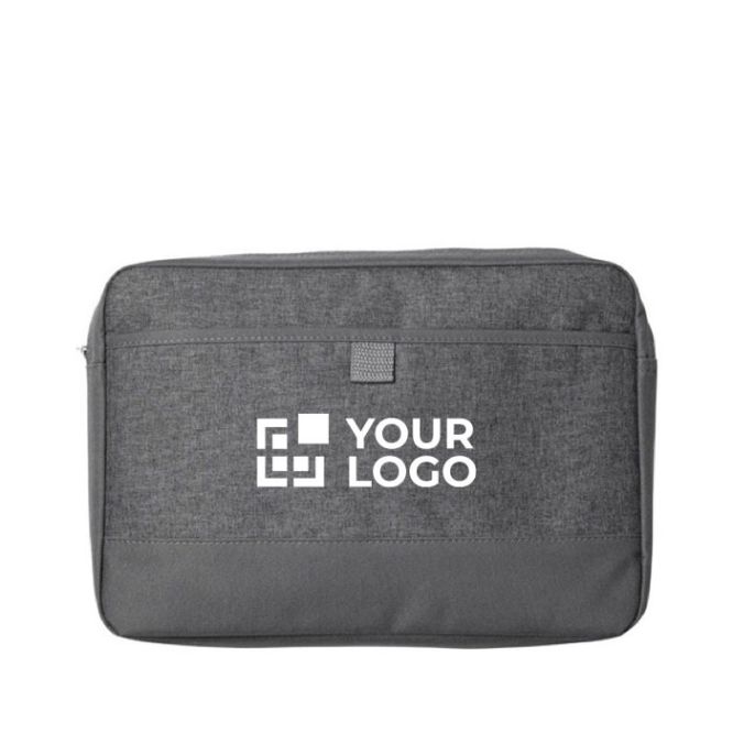 Funda para portátil de loneta 600D corporativa en gris oscuro 13''