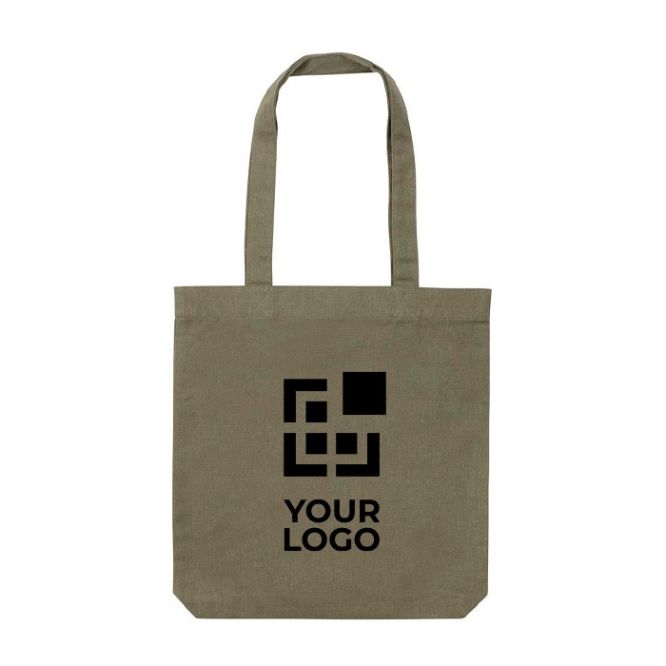 Bolsa promocional de lona reciclada sin teñir de 285 g/m2
