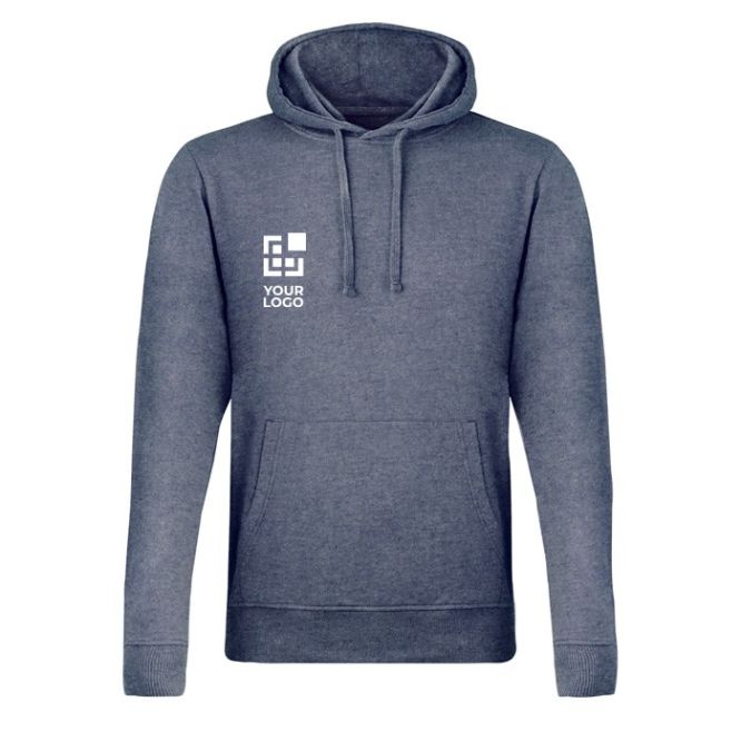 Sudadera de poliéster y algodón unisex 175 g/m2 con capucha, bolsillo canguro, cordones a juego, manga montada MKT Landon