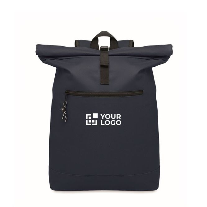 Mochila para empleados de poliéster con cierre roll top para portátil 15''