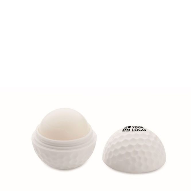 Bálsamo labial de ABS en forma de pelota de golf sabor vainilla SPF10