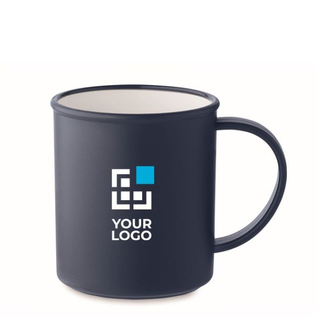 Taza para merchandising vintage de plástico reciclado con capacidad 300ml