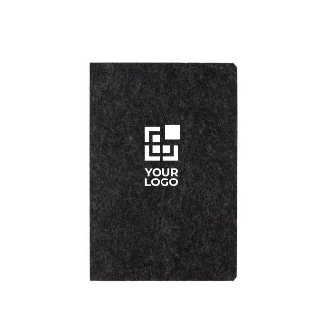Cuaderno de fieltro de materiales reciclados A5 hojas a rayas