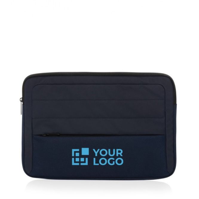 Funda para PC de RPET con costuras y bolsillo delantero 15,6