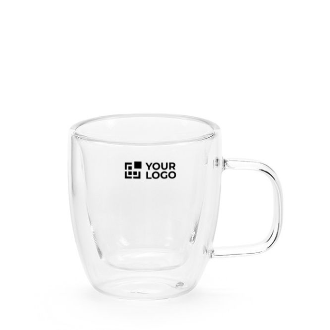 Taza de vidrio de borosilicato con doble pared 50ml vista principal