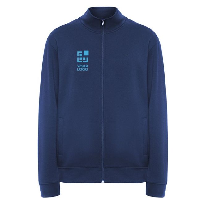 Jersey de cuello perkins con cremallera de algodón y poliéster unisex 280 g/m2 Roly vista principal