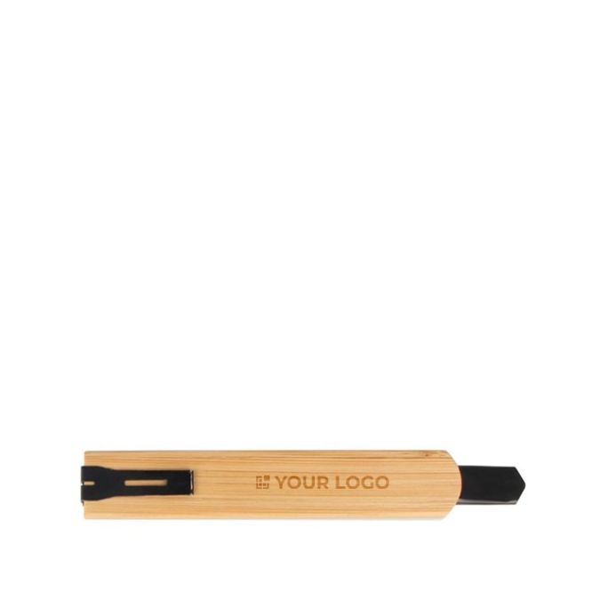 Cuchillo para manualidades con mango de bambú ecológico vista principal