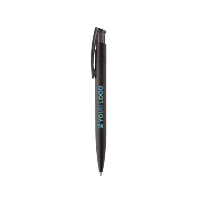 Bolígrafo de plástico de colores con acabado soft-touch