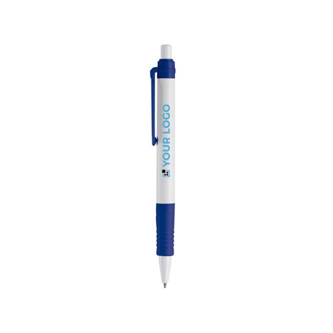 Bolígrafo pulsador de material biodegradable de tinta azul