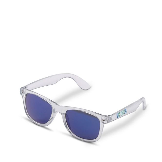 Gafas de sol transparentes con marcos de color protección UV400 color negro transparente para festivales