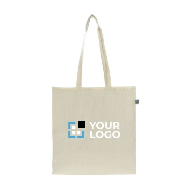 Bolsa de algodón Fairtrade con capacidad de 10kg y 140 g/m2