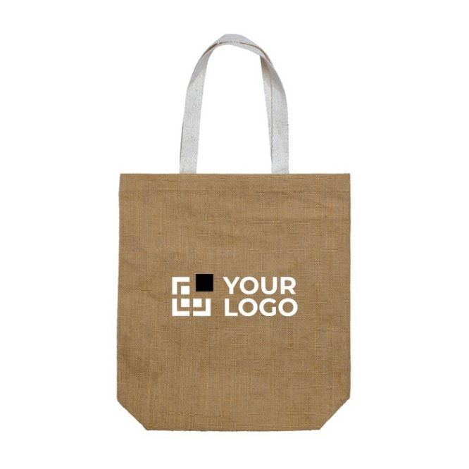 Bolsa de yute con asas gruesas de canvas 340 g/m2 y capacidad de 8kg