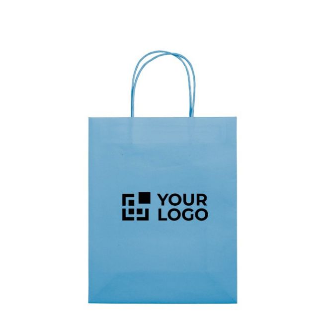 Bolsa de papel kraft de colores mediana para regalo 120 g/m2