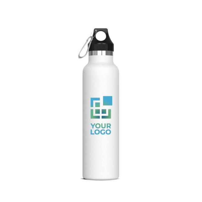 Botella de acero inoxidable 100% antifugas con mosquetón 650ml