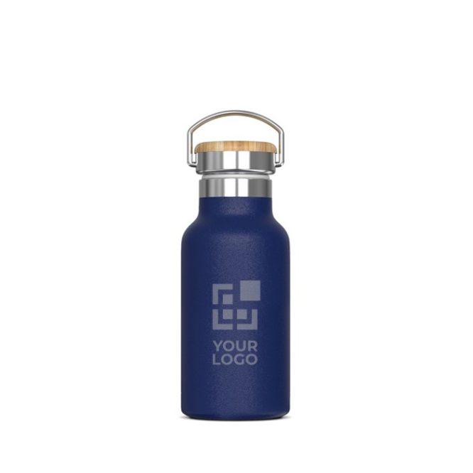 Botella térmica con recubrimiento de polvo y asa de transporte 350ml
