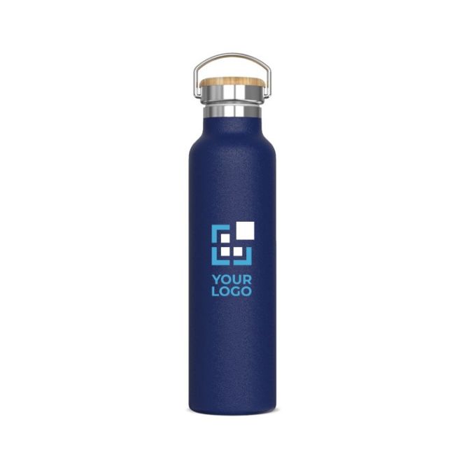 Botella térmica con recubrimiento de polvo y asa de transporte 650ml
