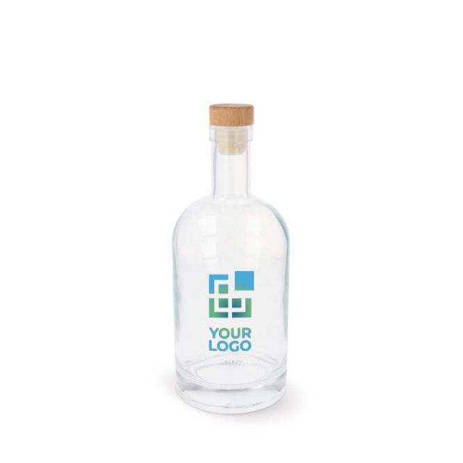 Botella sostenible hecha de vidrio con tapa de FSC 750ml