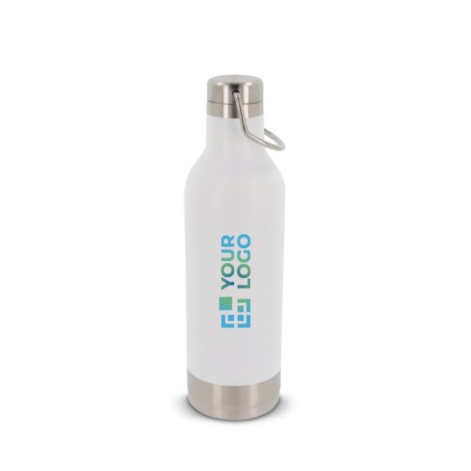 Botella hermética de acero inoxidable con asa de transporte 400ml