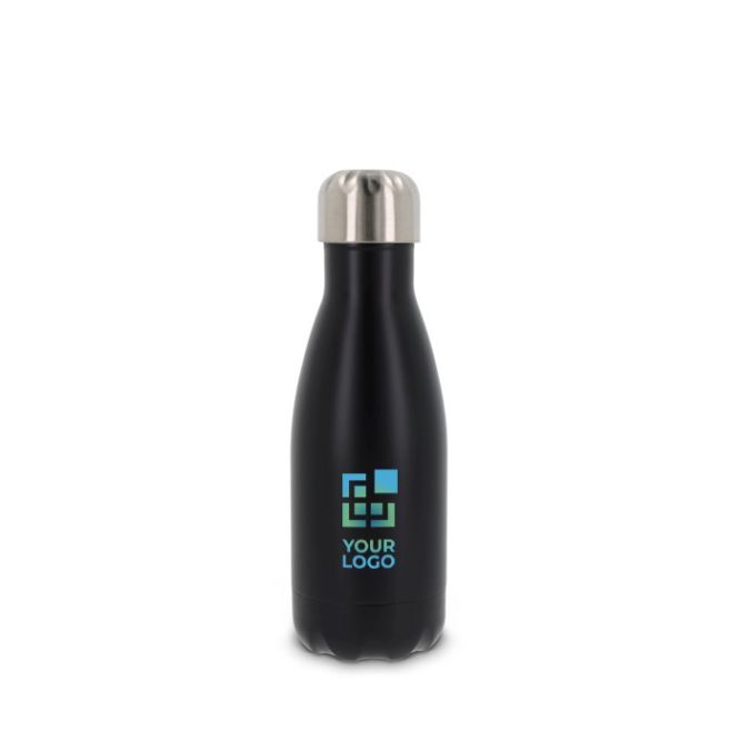 Botella de acero inoxidable de doble pared con tapón plateado 260ml