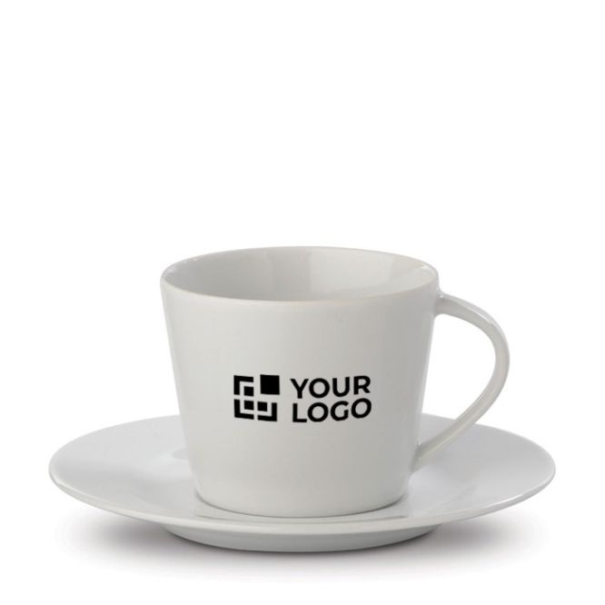 Taza para café con platillo de porcelana para espresso 160ml